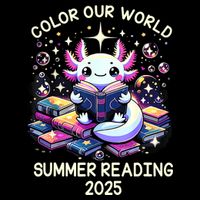 Color Our World Summer Reading Program 2025 Cute Axolotl Backpack