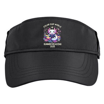 Color Our World Summer Reading Program 2025 Cute Axolotl Adult Drive Performance Visor