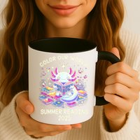 Color Our World Summer Reading Program 2025 Cute Axolotl Mug