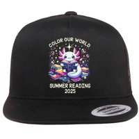 Color Our World Summer Reading Program 2025 Cute Axolotl Flatbill Hat