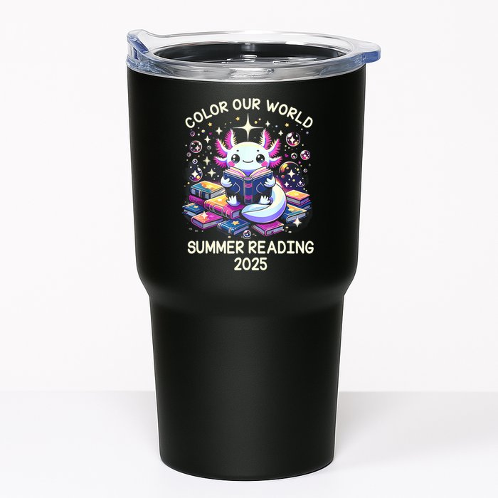 Color Our World Summer Reading Program 2025 Cute Axolotl Tumbler