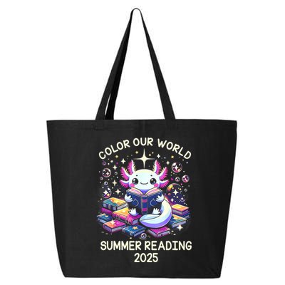 Color Our World Summer Reading Program 2025 Cute Axolotl 25L Jumbo Tote