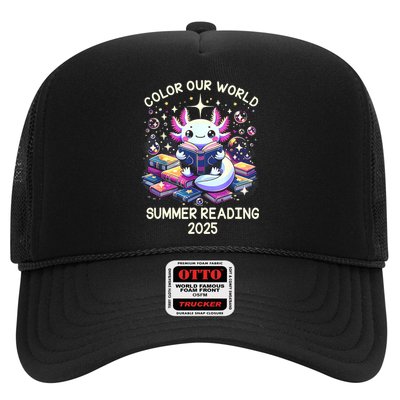 Color Our World Summer Reading Program 2025 Cute Axolotl Trucker Hat
