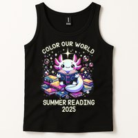Color Our World Summer Reading Program 2025 Cute Axolotl Tank Top