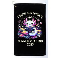 Color Our World Summer Reading Program 2025 Cute Axolotl Golf Towel