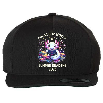 Color Our World Summer Reading Program 2025 Cute Axolotl Wool Snapback Cap