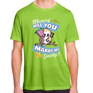 Cute Owl Wedding Offer Mommy Will You Marry My Daddy Funny Gift Adult ChromaSoft Performance T-Shirt