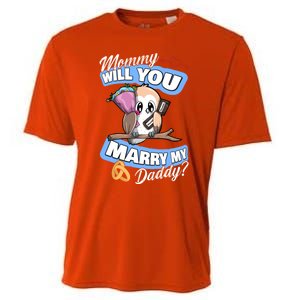 Cute Owl Wedding Offer Mommy Will You Marry My Daddy Funny Gift Cooling Performance Crew T-Shirt