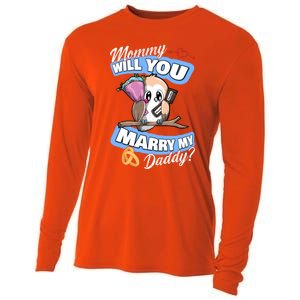 Cute Owl Wedding Offer Mommy Will You Marry My Daddy Funny Gift Cooling Performance Long Sleeve Crew