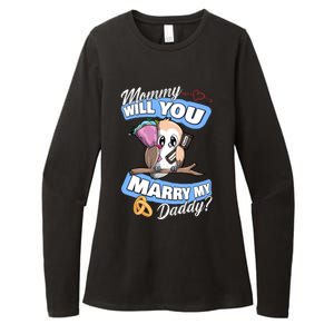 Cute Owl Wedding Offer Mommy Will You Marry My Daddy Funny Gift Womens CVC Long Sleeve Shirt