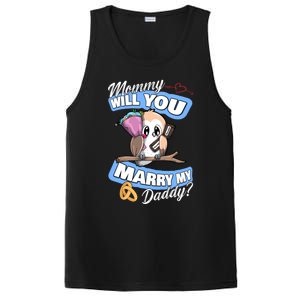 Cute Owl Wedding Offer Mommy Will You Marry My Daddy Funny Gift PosiCharge Competitor Tank