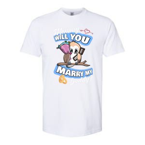 Cute Owl Wedding Offer Mommy Will You Marry My Daddy Funny Gift Softstyle CVC T-Shirt