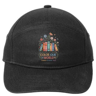 Color Our World Summer Reading 2025 Book Wildflowers Funny 7-Panel Snapback Hat