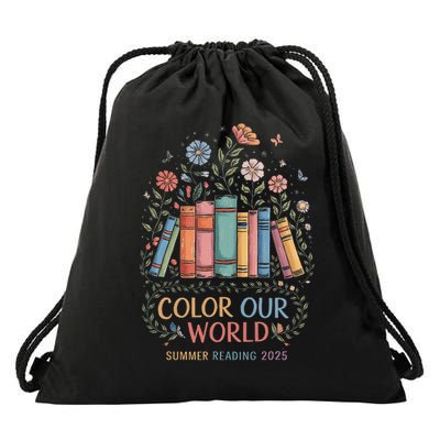 Color Our World Summer Reading 2025 Book Wildflowers Funny Drawstring Bag