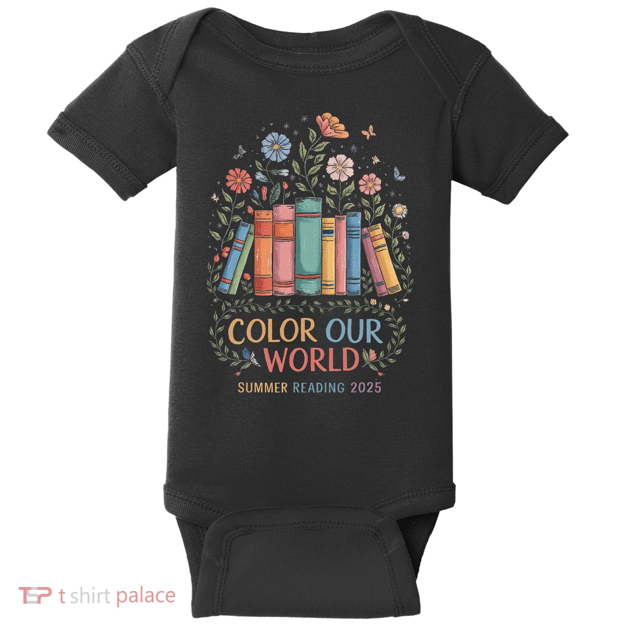 Color Our World Summer Reading 2025 Book Wildflowers Funny Baby Bodysuit