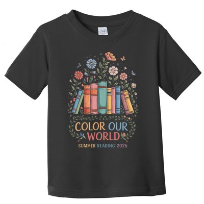 Color Our World Summer Reading 2025 Book Wildflowers Funny Toddler T-Shirt