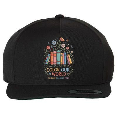 Color Our World Summer Reading 2025 Book Wildflowers Funny Wool Snapback Cap