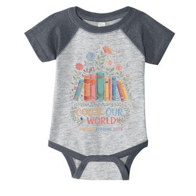 Color Our World Summer Reading 2025 Book Wildflowers Funny Infant Baby Jersey Bodysuit