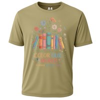 Color Our World Summer Reading 2025 Book Wildflowers Funny Cooling Performance Crew T-Shirt