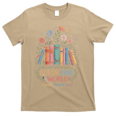 Color Our World Summer Reading 2025 Book Wildflowers Funny T-Shirt