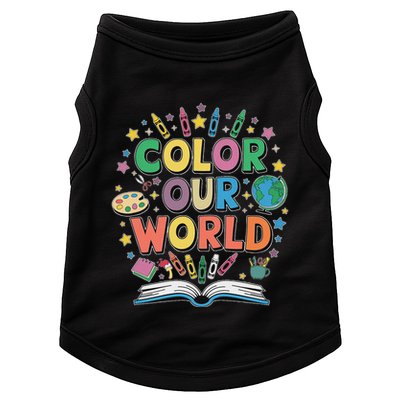 Color Our World Summer Reading Art And Creativity Enthusiast Doggie Tank