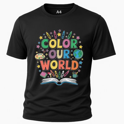 Color Our World Summer Reading Art And Creativity Enthusiast Performance Shirt