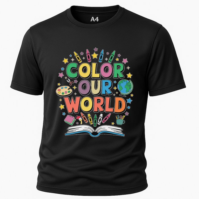 Color Our World Summer Reading Art And Creativity Enthusiast Performance Shirt