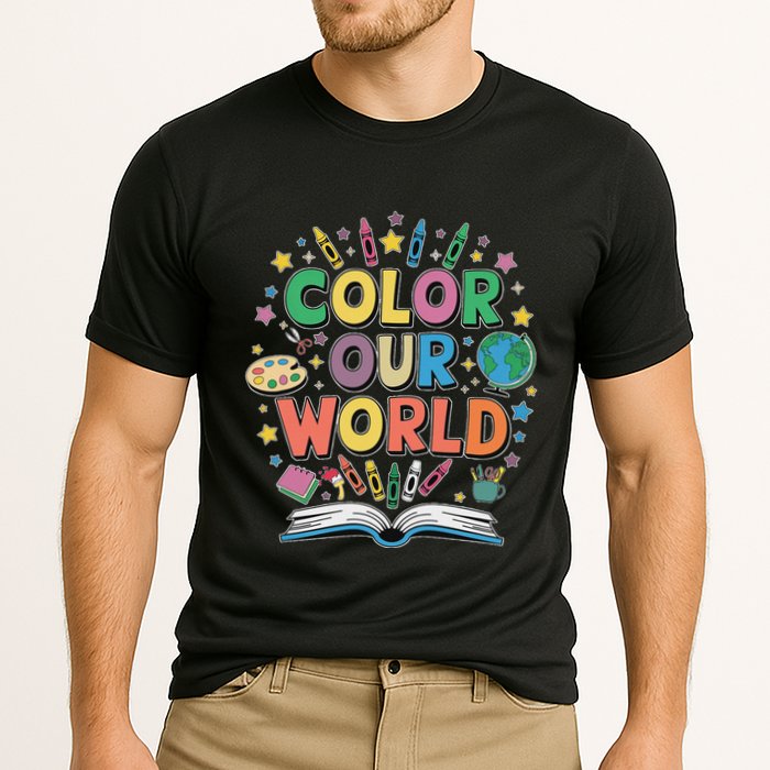 Color Our World Summer Reading Art And Creativity Enthusiast Performance Shirt