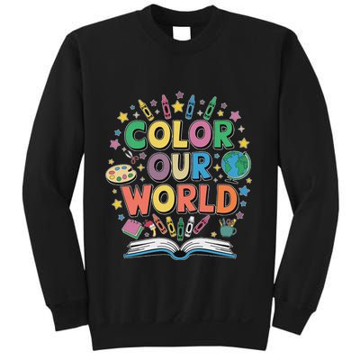Color Our World Summer Reading Art And Creativity Enthusiast Sweatshirt