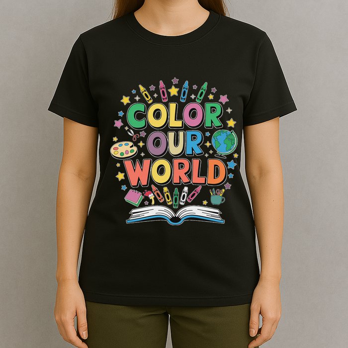 Color Our World Summer Reading Art And Creativity Enthusiast T-Shirt