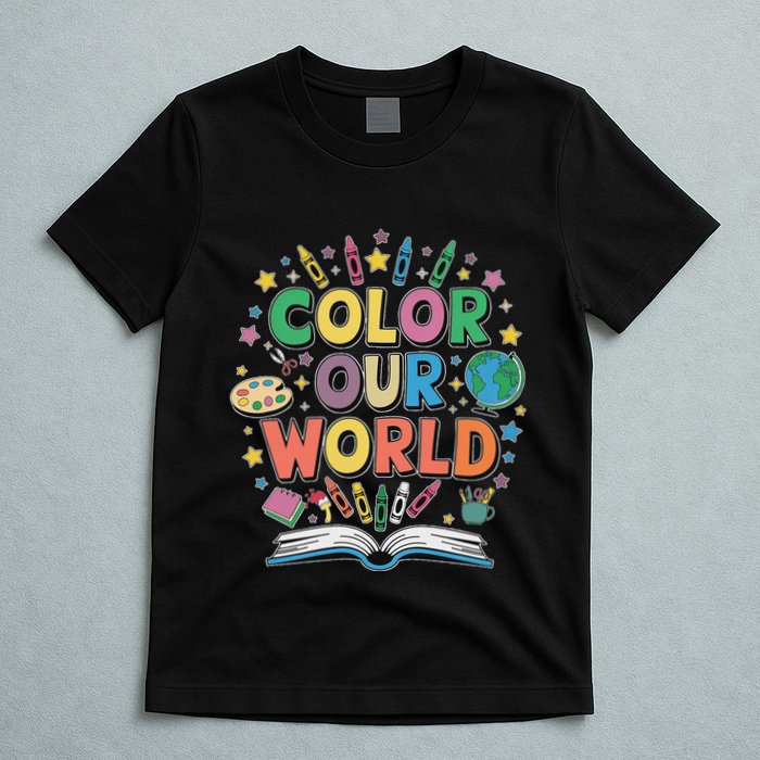Color Our World Summer Reading Art And Creativity Enthusiast T-Shirt
