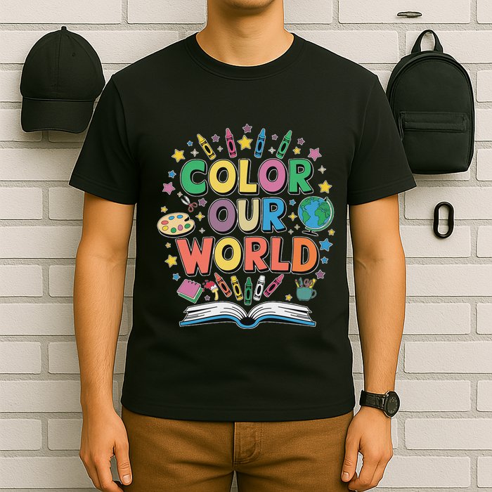 Color Our World Summer Reading Art And Creativity Enthusiast T-Shirt