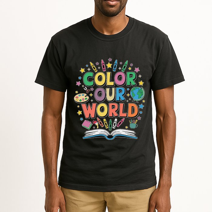 Color Our World Summer Reading Art And Creativity Enthusiast Tall T-Shirt
