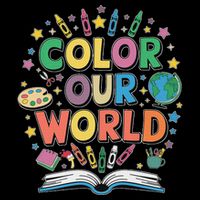 Color Our World Summer Reading Art And Creativity Enthusiast Bucket Hat