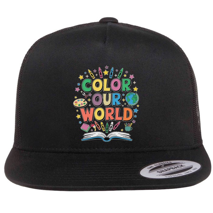 Color Our World Summer Reading Art And Creativity Enthusiast Flatbill Hat