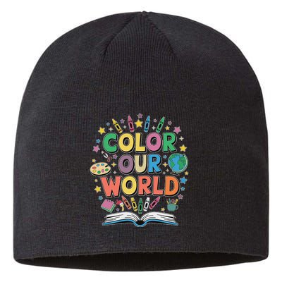 Color Our World Summer Reading Art And Creativity Enthusiast Sustainable Beanie