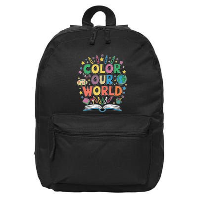 Color Our World Summer Reading Art And Creativity Enthusiast 16 in Basic Backpack