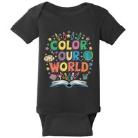 Color Our World Summer Reading Art And Creativity Enthusiast Baby Bodysuit