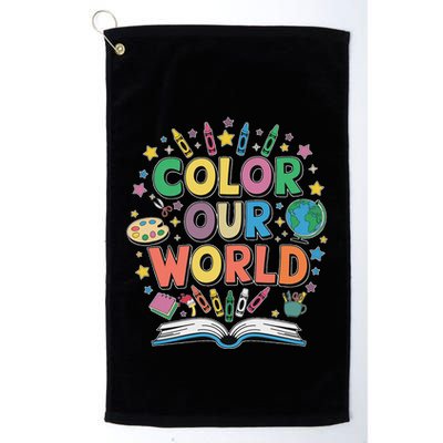 Color Our World Summer Reading Art And Creativity Enthusiast Golf Towel