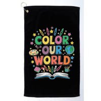 Color Our World Summer Reading Art And Creativity Enthusiast Golf Towel