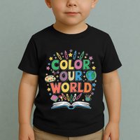 Color Our World Summer Reading Art And Creativity Enthusiast Toddler T-Shirt