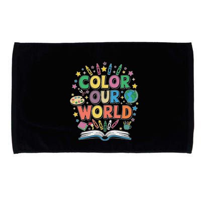 Color Our World Summer Reading Art And Creativity Enthusiast Microfiber Hand Towel