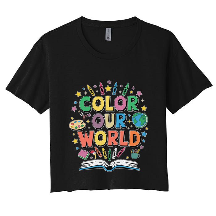 Color Our World Summer Reading Art And Creativity Enthusiast Crop Top