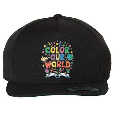 Color Our World Summer Reading Art And Creativity Enthusiast Wool Snapback Cap