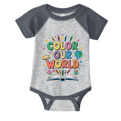 Color Our World Summer Reading Art And Creativity Enthusiast Infant Baby Jersey Bodysuit