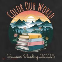 Color Our World Summer Reading 2025 Cute Book Wildflowers Garment-Dyed Heavyweight T-Shirt