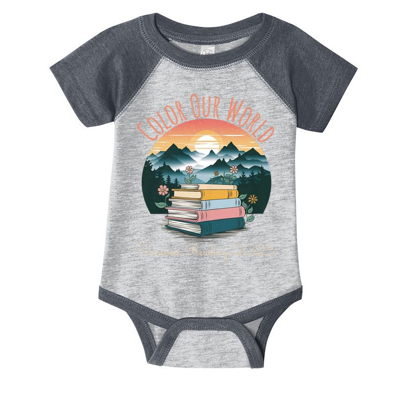 Color Our World Summer Reading 2025 Cute Book Wildflowers Infant Baby Jersey Bodysuit