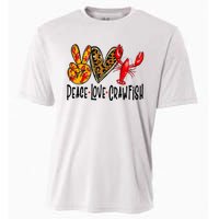 Crawfish Outfit Women Girl Craw Fish Season Leopard Love Cooling Performance Crew T-Shirt