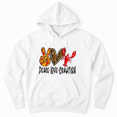 Crawfish Outfit Women Girl Craw Fish Season Leopard Love Hoodie
