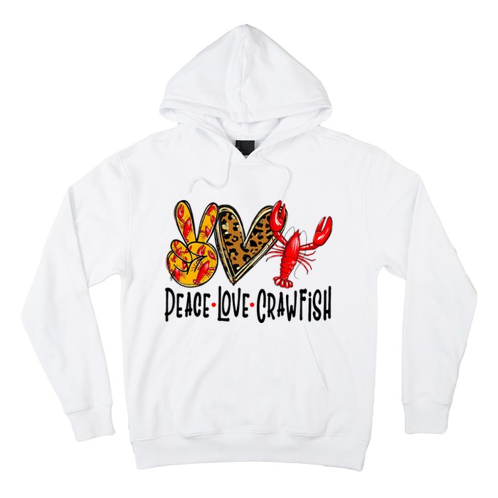 Crawfish Outfit Women Girl Craw Fish Season Leopard Love Hoodie